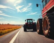 Sharing the Road With Farming Vehicles coexisting with farm machinery