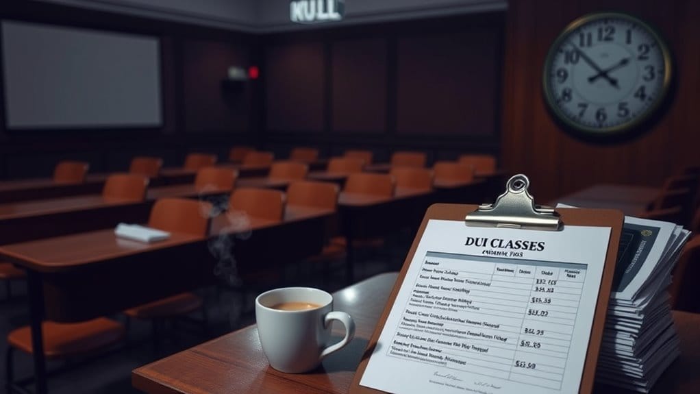 dui class cost inquiry